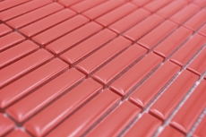 Aste in ceramica a mosaico retrò anni 50-60 cinghie rosse lucide MOS24-BM7