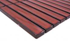 Aste in ceramica a mosaico retrò vintage anni 50-60 cinghie rosso lucido maculato MOS24-CS56