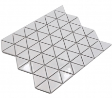 Mosaico ceramico triangolo diamante uni bianco lucido MOS13-t51