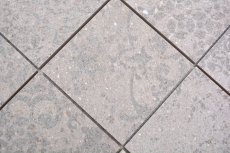 Mosaico ceramico in gres porcellanato grigio chiaro fantasia antracite MOS23-G7