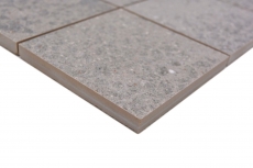 Mosaico ceramico in gres porcellanato grigio chiaro fantasia antracite MOS23-G7