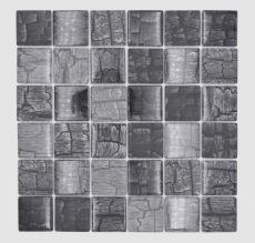 Piastrella di mosaico di vetro effetto pietra grigio foresta grigio scuro MOS88-88P