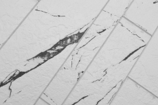 Tappetino autoadesivo in vinile effetto pietra bianco nero grigio effetto Carrara rettangolare MOS200-SP02