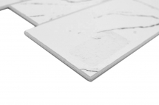 Tappetino autoadesivo in vinile effetto pietra bianco nero grigio effetto Carrara rettangolare MOS200-SP02