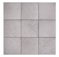 Tappetino autoadesivo in vinile a mosaico ornamento grigio shabby chic MOS200-SCELLO