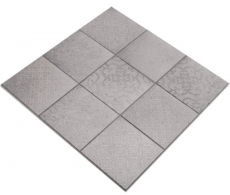 Tappetino autoadesivo in vinile a mosaico ornamento grigio shabby chic MOS200-SCELLO