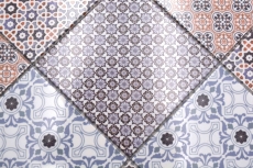 Tappeto a mosaico autoadesivo in vinile stile casa di campagna retrò MOS200-S1404