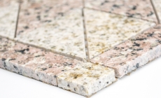 Mosaico intarsiato Rosone Mosaico in pietra naturale Sand Rosso beige rose Articolo SPO 850/ST30