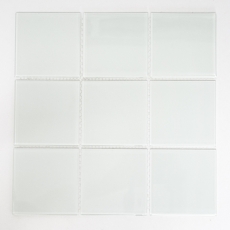 Mosaico di vetro tessere quadrate bianco opaco smerigliato vetro smerigliato articolo speciale SPO CM Z491