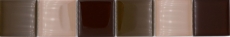 Mosaico di vetro tessere di vetro bordo beige marrone lucido parete cucina bagno doccia MOS92-BO19482_f