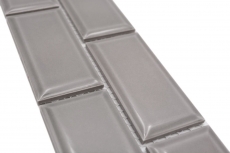Bordo a mosaico Metro uni stone grey MOS26BORM-0202