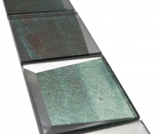 Bordo a mosaico Mosaico di vetro 3D look verde MOS88BOR-XB20