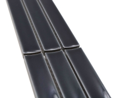 Bacchette con bordo a mosaico nero lucido MOS24BOR-CS36