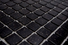 Piastrella di vetro a mosaico nero a macchie Backsplash cucina MOS50-0302-P