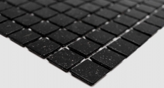 Piastrella di vetro a mosaico nero a macchie Backsplash cucina MOS50-0302-P