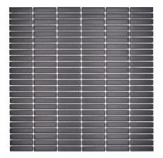 Mosaico ceramico nero opaco aspetto bambù piastrelle mosaico cucina piastrelle backsplash bagno doccia parete MOS24-BM8_f
