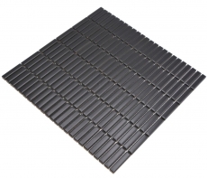 Mosaico ceramico nero opaco aspetto bambù piastrelle mosaico cucina piastrelle backsplash bagno doccia parete MOS24-BM8_f