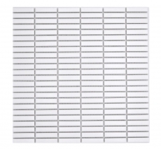 Mosaico ceramico bianco opaco aspetto bambù piastrelle mosaico cucina piastrelle backsplash bagno doccia parete MOS24-BM9_f