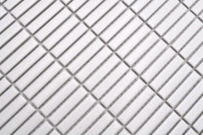 Mosaico ceramico bianco opaco aspetto bambù piastrelle mosaico cucina piastrelle backsplash bagno doccia parete MOS24-BM9_f