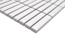 Mosaico ceramico bianco opaco aspetto bambù piastrelle mosaico cucina piastrelle backsplash bagno doccia parete MOS24-BM9_f