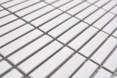 Mosaico ceramico bianco opaco aspetto bambù piastrelle mosaico cucina piastrelle backsplash bagno doccia parete MOS24-BM9_f