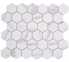 Mosaico ceramico bianco opaco effetto pietra piastrelle di mosaico cucina piastrelle backsplash bagno doccia parete MOS11G-0112_f