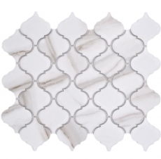 Mosaico ceramico bianco opaco effetto pietra piastrelle di mosaico cucina piastrelle backsplash bagno doccia parete MOS13-0204_f