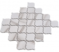 Mosaico ceramico bianco opaco effetto pietra piastrelle di mosaico cucina piastrelle backsplash bagno doccia parete MOS13-0204_f
