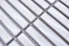 Mosaico ceramico bianco lucido effetto tondino piastrelle mosaico cucina piastrelle backsplash bagno doccia parete MOS24-CS66_f