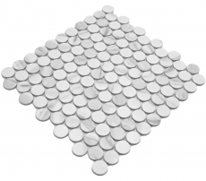 Mosaico ceramico bianco opaco effetto pietra Piastrella da cucina Backsplash da parete Parete doccia bagno MOS10-1102GR_f