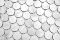 Mosaico ceramico bianco opaco effetto pietra Piastrella da cucina Backsplash da parete Parete doccia bagno MOS10-1102GR_f