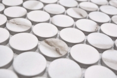 Mosaico ceramico bianco opaco effetto pietra Piastrella da cucina Backsplash da parete Parete doccia bagno MOS10-1112GR_f