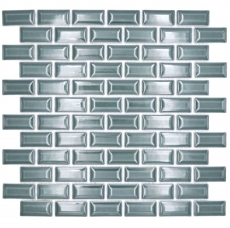 Mosaico ceramico verde scuro lucido aspetto metro mosaico piastrelle cucina parete backsplash bagno doccia MOS26-0616_f