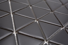 Ceramica mosaico nero opaco aspetto triangolare piastrelle mosaico cucina piastrelle backsplash bagno doccia parete MOS13-t49_f