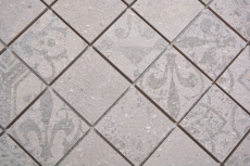 Mosaico ceramico grigio opaco aspetto retrò piastrelle mosaico cucina piastrelle backsplash bagno doccia parete MOS14-G3_f