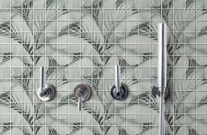 Piastrella di mosaico di vetro mosaico grigio lucido aspetto floreale piastrella di mosaico parete cucina piastrella specchio bagno doccia parete MOS88-Pic03_f