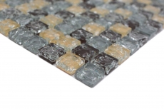 Mosaico di vetro mix blu beige marrone lucido piastrelle mosaico cucina parete backsplash bagno doccia parete MOS92-1302_f