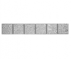 Bordo Border mosaico argento lucido aspetto martello piastrelle mosaico cucina piastrelle muro specchio bagno MOS16BOR-0207_f