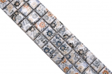 Border Border mosaico mix bianco/fiori lucido aspetto floreale piastrelle mosaico cucina piastrelle specchio bagno doccia parete MOS18CBOR-1401_f