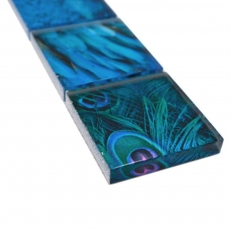 Border Border mosaico blu lucido aspetto fauna selvatica piastrelle mosaico cucina piastrelle muro specchio bagno doccia muro MOS78BOR-W78_f