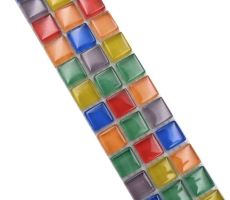 Borde mosaico mix multicolore lucido piastrelle mosaico cucina piastrelle muro specchio bagno doccia muro MOS88BOR-XC123_f
