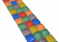Borde mosaico mix multicolore lucido piastrelle mosaico cucina piastrelle muro specchio bagno doccia muro MOS88BOR-XC123_f