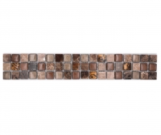 Border Border mosaico mix beige/marrone lucido piastrelle mosaico cucina piastrelle backsplash bagno doccia muro MOS92BOR-1303_f