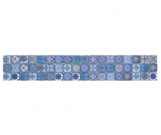 Border Border mosaico blu opaco look retro piastrelle mosaico cucina piastrelle muro specchio bagno doccia MOS78BOR-RB33_f