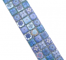 Border Border mosaico blu opaco look retro piastrelle mosaico cucina piastrelle muro specchio bagno doccia MOS78BOR-RB33_f