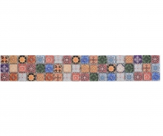 Border Border mosaico multicolore opaco aspetto retrò piastrelle mosaico cucina piastrelle muro specchio bagno doccia MOS78BOR-RB83_f