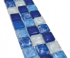 Border Border mosaico mix bianco blu lucido piastrelle mosaico cucina muro piastrelle backsplash bagno doccia muro MOS92BOR-0104_f