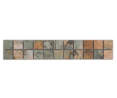 Border Border mosaico mix beige/marrone/verde opaco effetto tappeto piastrelle mosaico cucina piastrelle muro specchio bagno doccia MOS18BOR-25CB_f