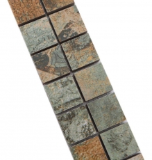 Border Border mosaico mix beige/marrone/verde opaco effetto tappeto piastrelle mosaico cucina piastrelle muro specchio bagno doccia MOS18BOR-25CB_f