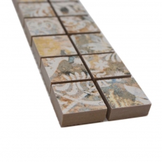 Border Border mosaico mix chiaro multicolore opaco effetto tappeto piastrelle mosaico cucina piastrelle muro specchio bagno doccia MOS18BOR-25CS_f